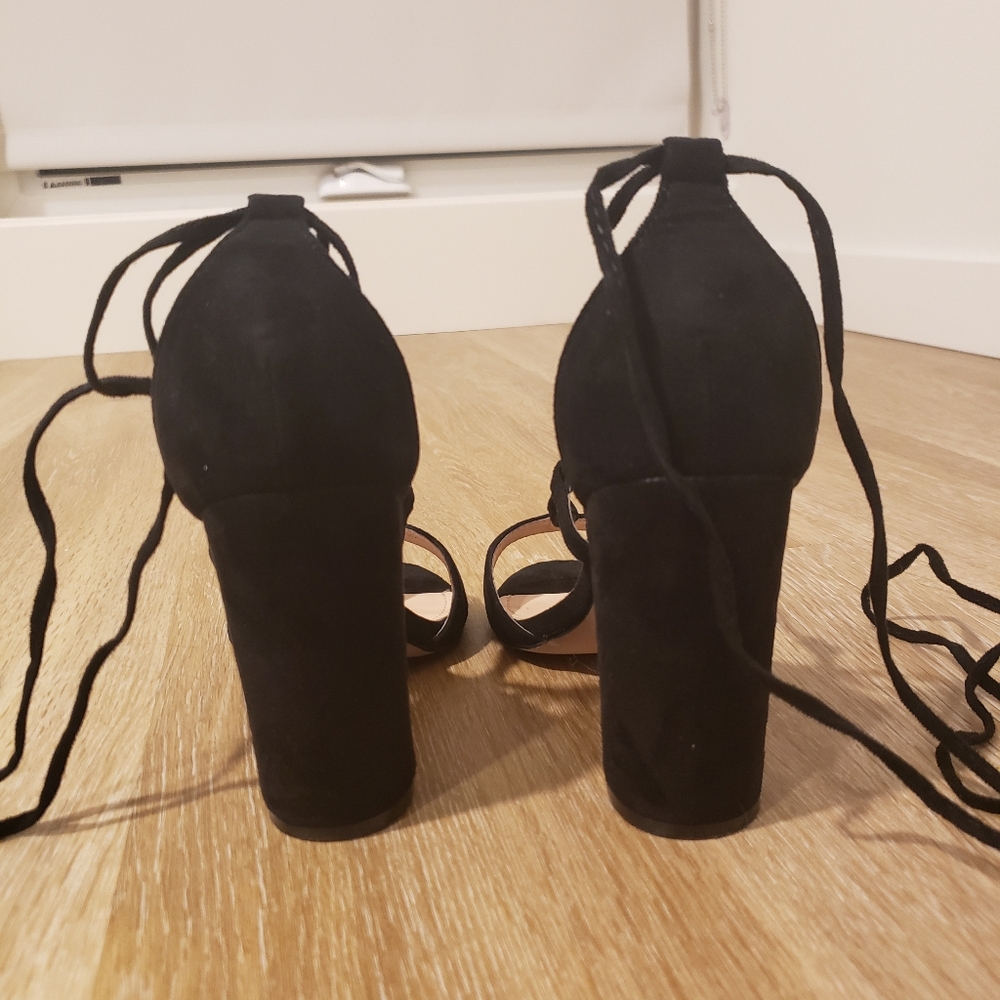 Chamois leather Strappy Stiletto Sandals👠 - Picture 11 of 14